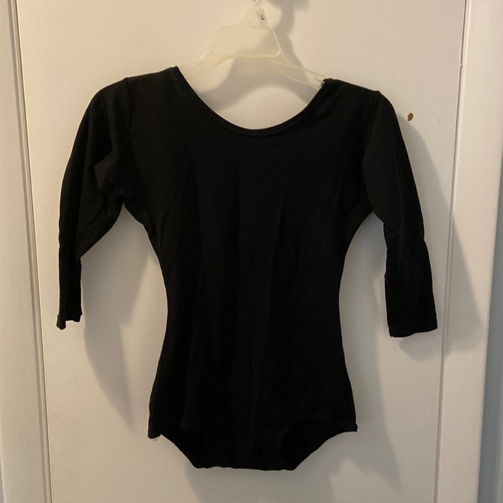 Vintage 1970s bodysuit/leotard. Size M in black